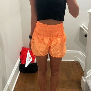 Vibrant Orange Women's Athletic Shorts